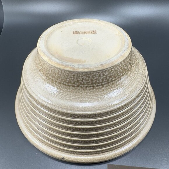 Vintage Vetter W Germany Stoneware Pottery Planter Dish Bowl Container Tan Brown - Picture 11 of 16